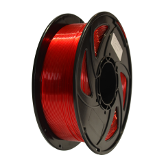 PET-G filament - TRANSPARENTNÍ ČERVENÁ 1,75MM