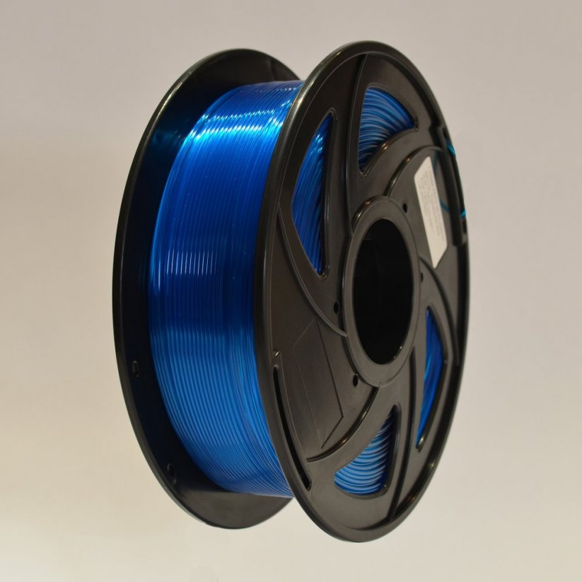 PET-G filament - TRANSPARENTNÍ MODRÁ 1,75MM