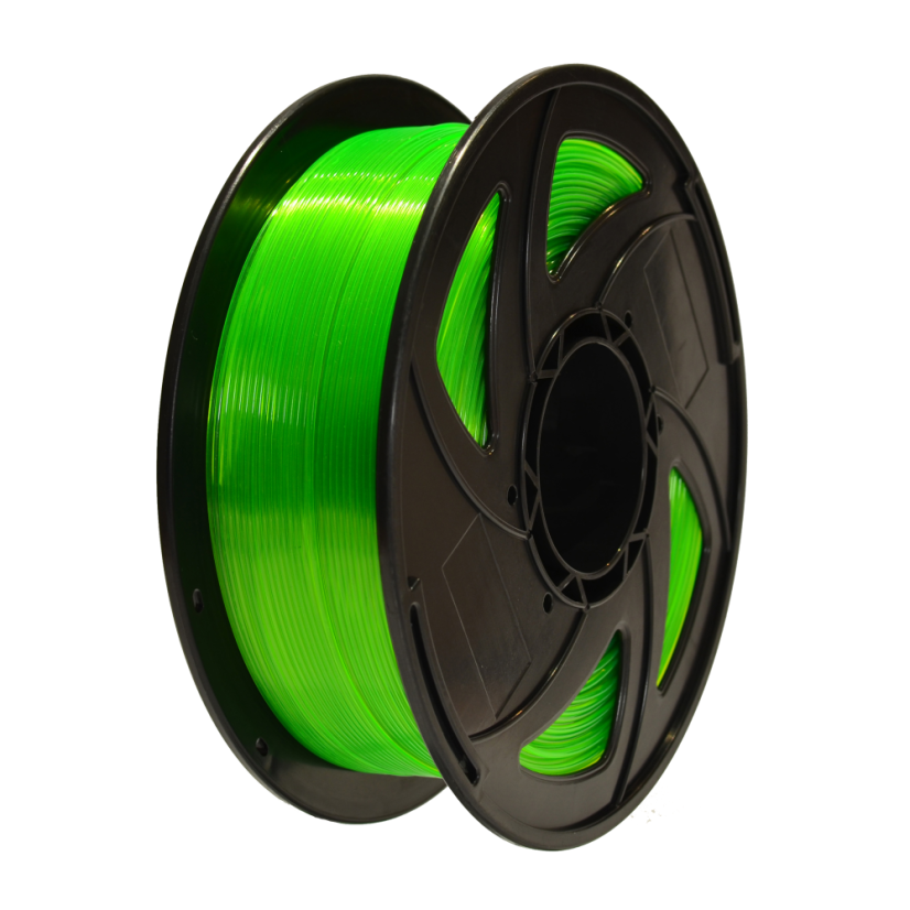 PET-G filament - TRANSPARENTNÍ ZELENÁ 1,75MM