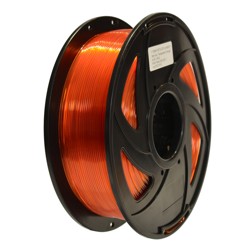 PET-G filament - TRANSPARENTNÍ ORANŽOVÁ 1,75MM